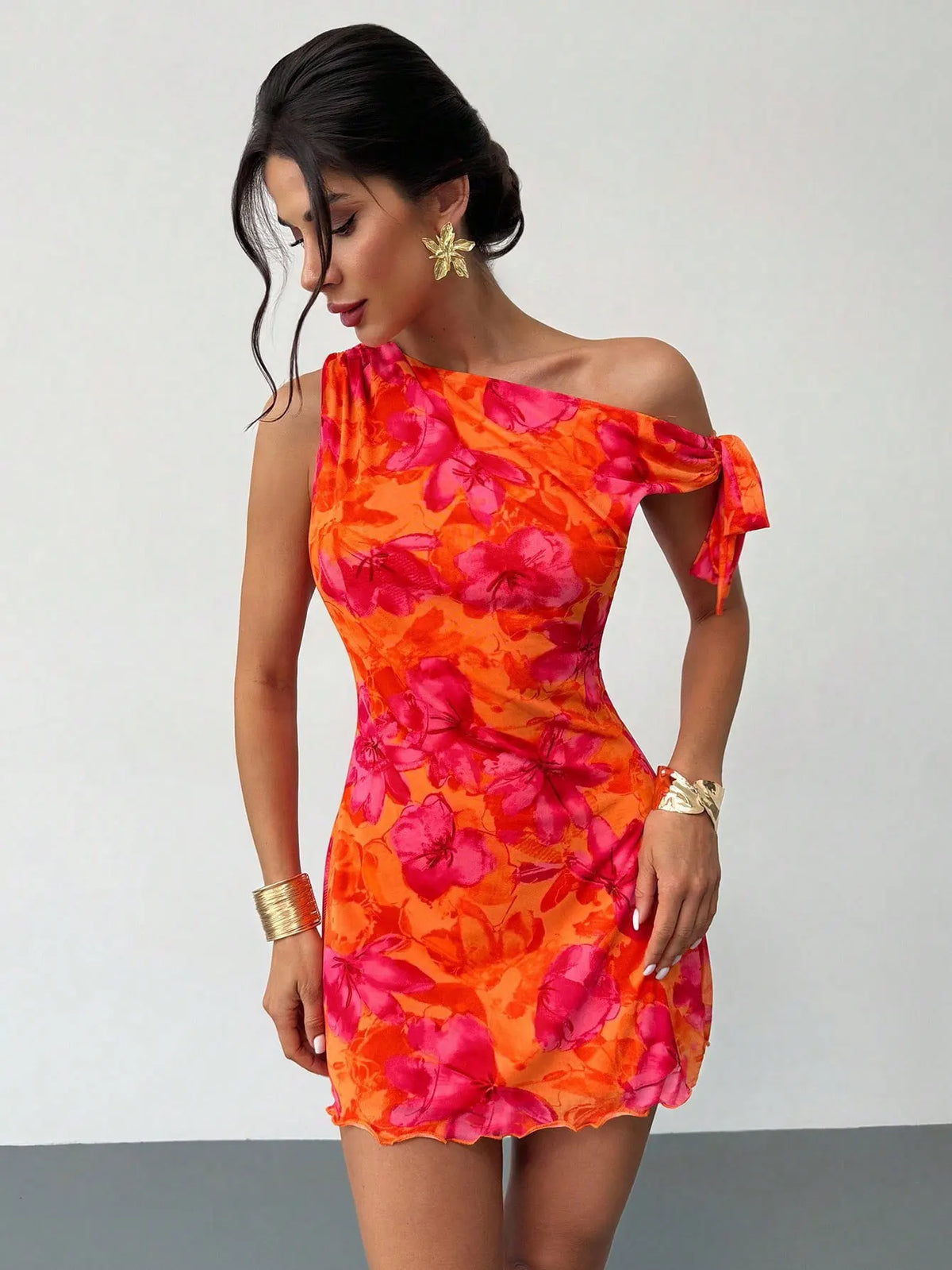 INAYA FLORAL MINI DRESS