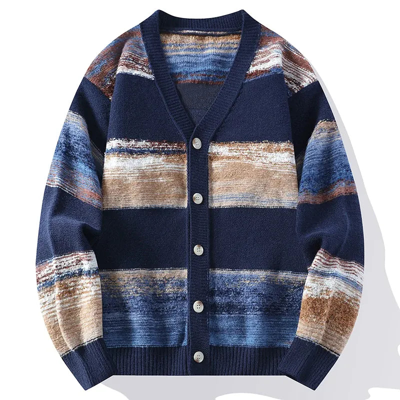 Santorini Strickjacke mit abstraktem Muster