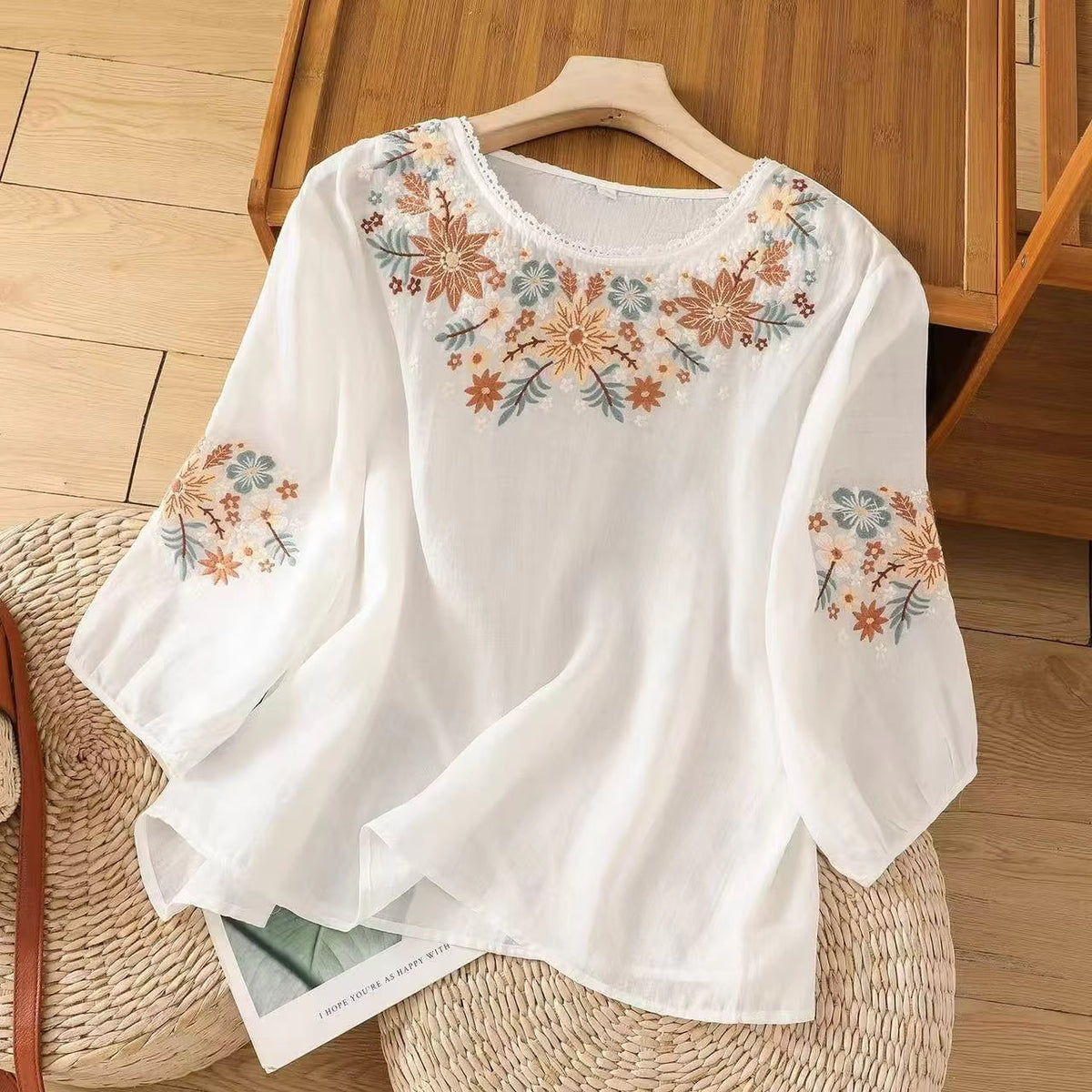 Rosabelle Bestickte Bluse