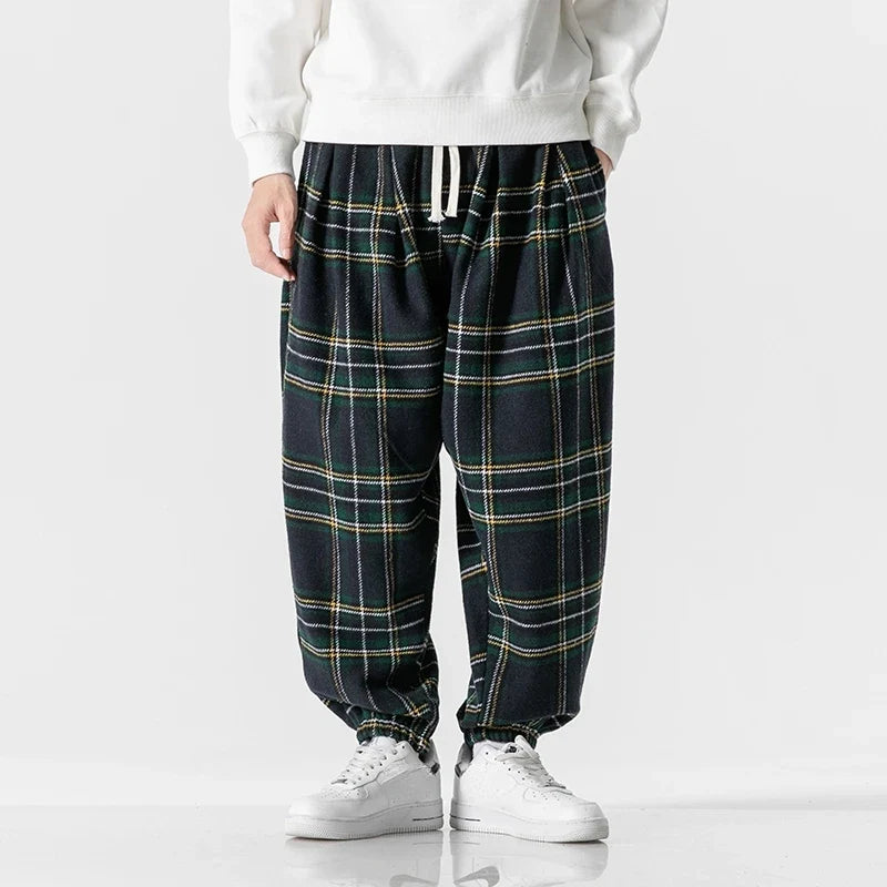 Pantalon de jogging décontracté à carreaux