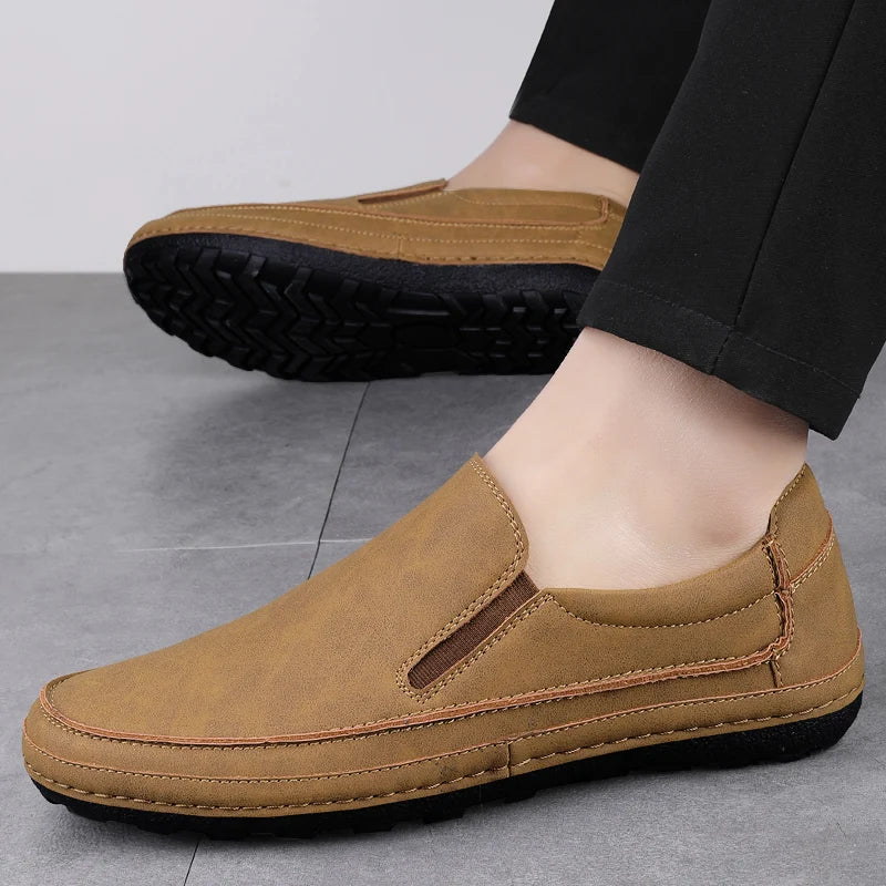 Larvis loafers i ægte læder
