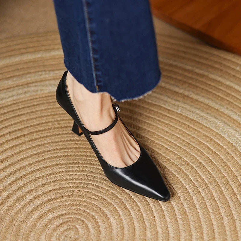 Tacones Samara de cuero genuino