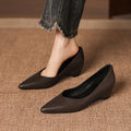 Tacones Mavi de cuero genuino con punta afilada