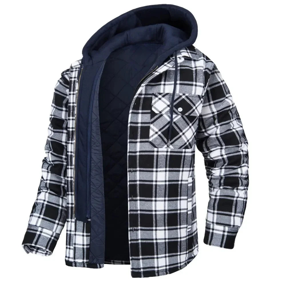 Veste en cachemire à carreaux