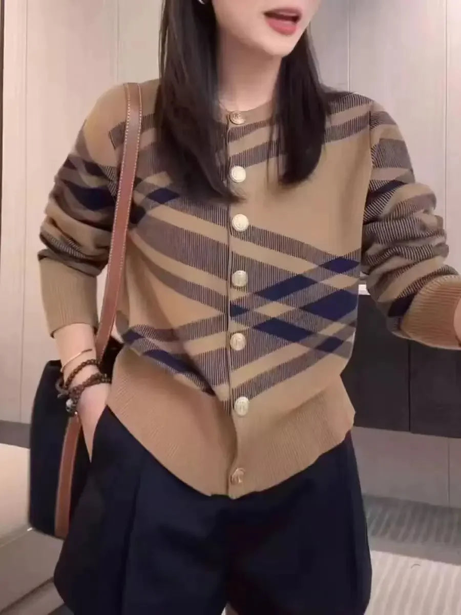 MARGOT CHECK CARDIGAN