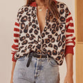 Strikket leopardcardigan