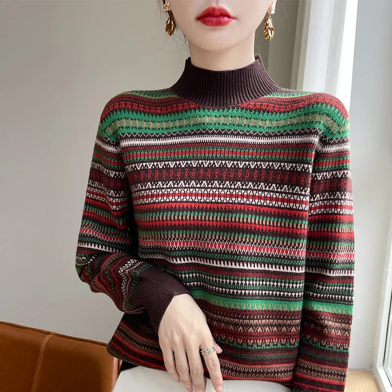 Maglione a righe in lana Elysia