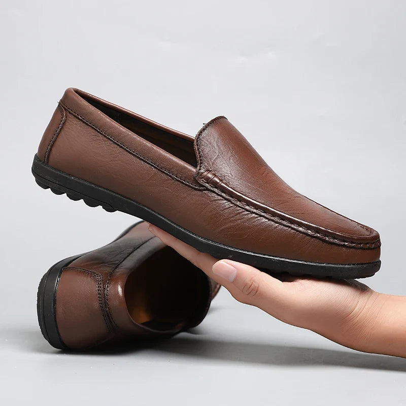 Hombre loafers i äkta läder