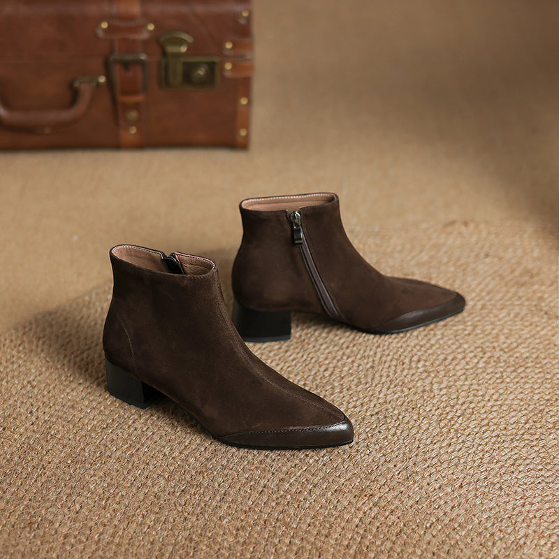 Botins Evie em Camurça Genuína