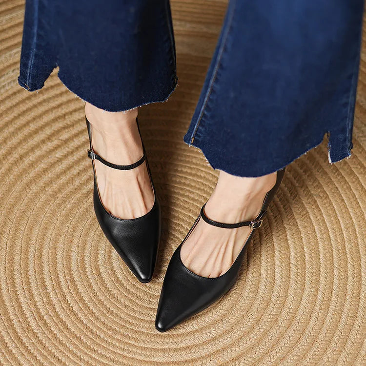Tacones Samara de cuero genuino
