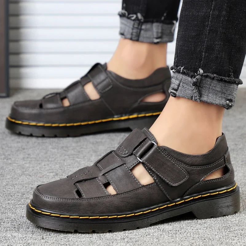 Sandalias Travi de cuero genuino