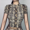 ELIANE SNAKE-PRINT TOP