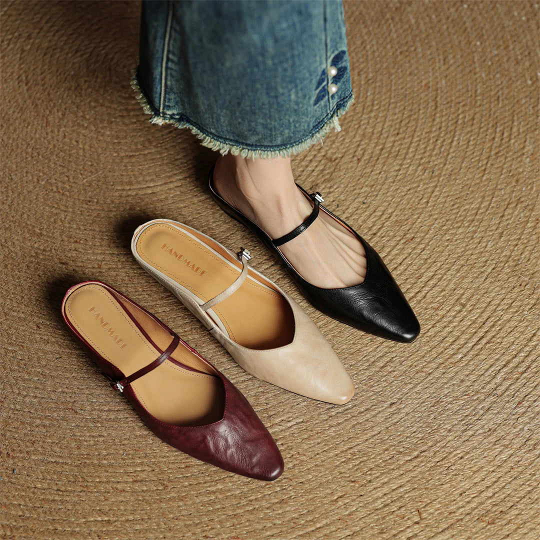 EVELIS GENUINE LEATHER MULES
