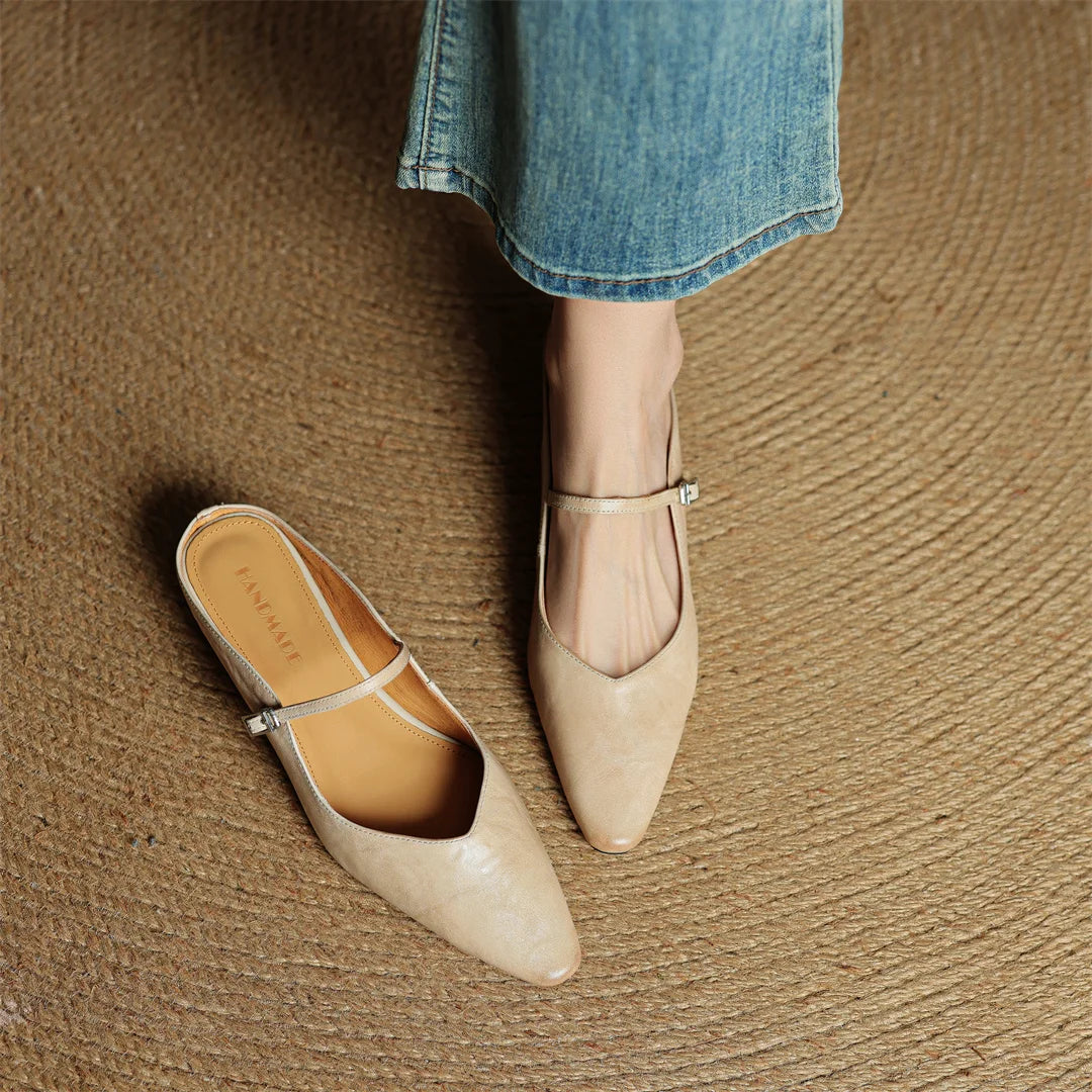EVELIS GENUINE LEATHER MULES