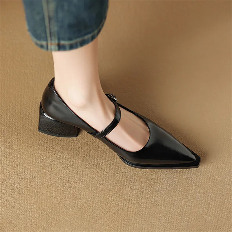 Tacones Allure de cuero genuino