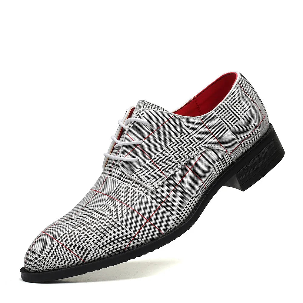 Oxfords Magnus de piel a cuadros