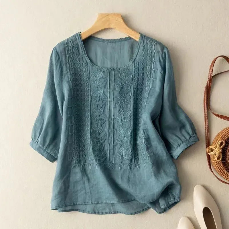 Blusa in lino Maeve