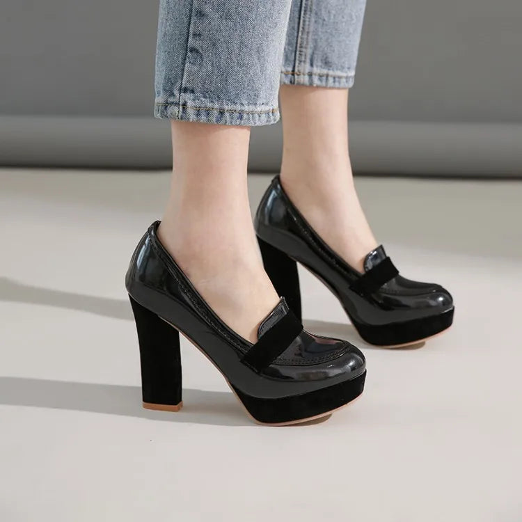 Mocassins à talon carré Sienna