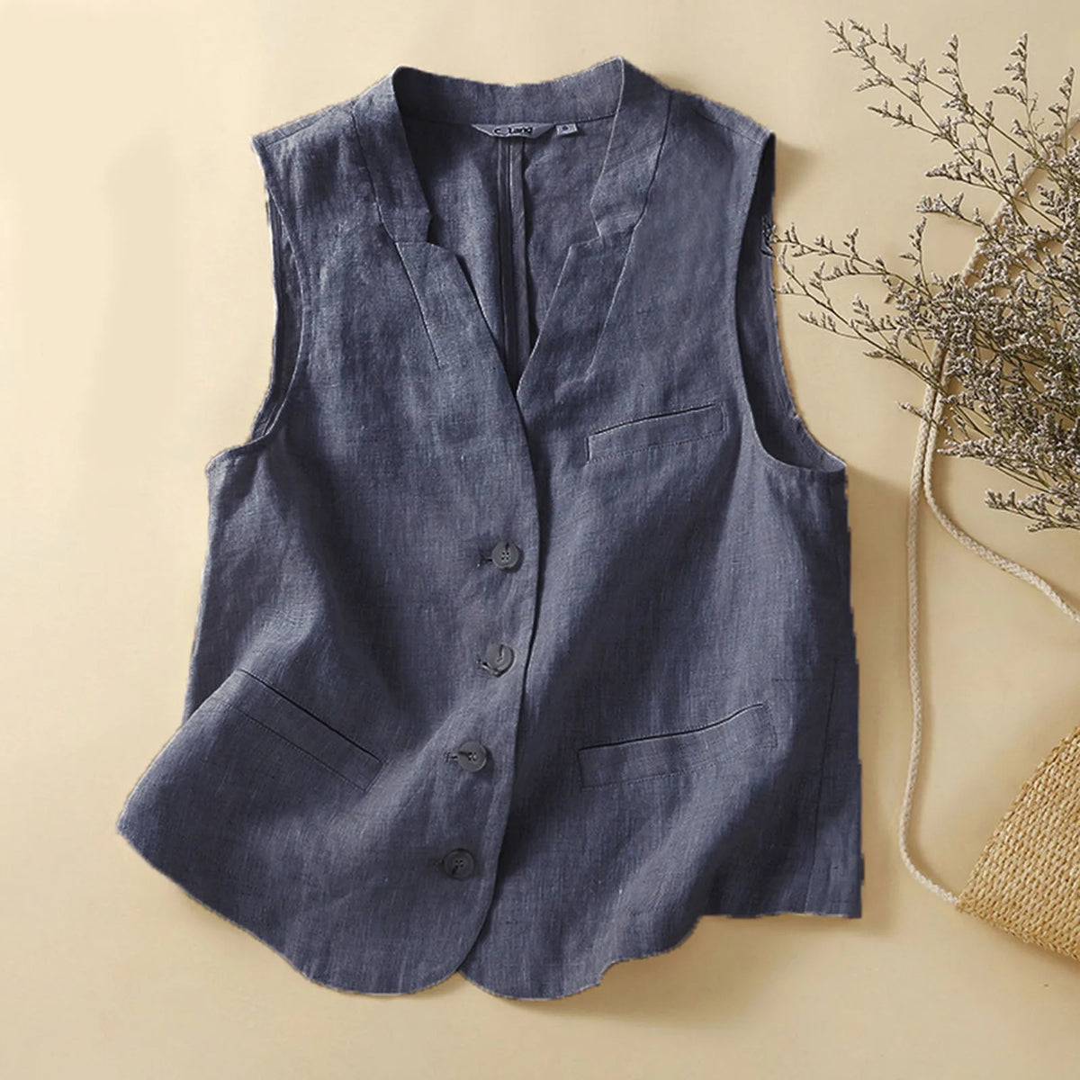 Gilet en lin Valestre