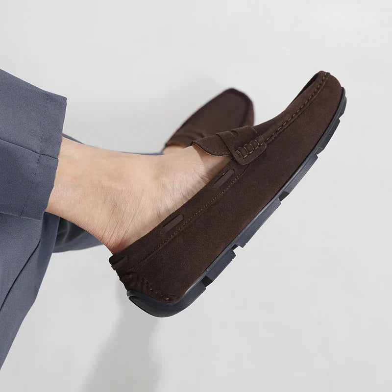 Mocasines Fletro de ante auténtico