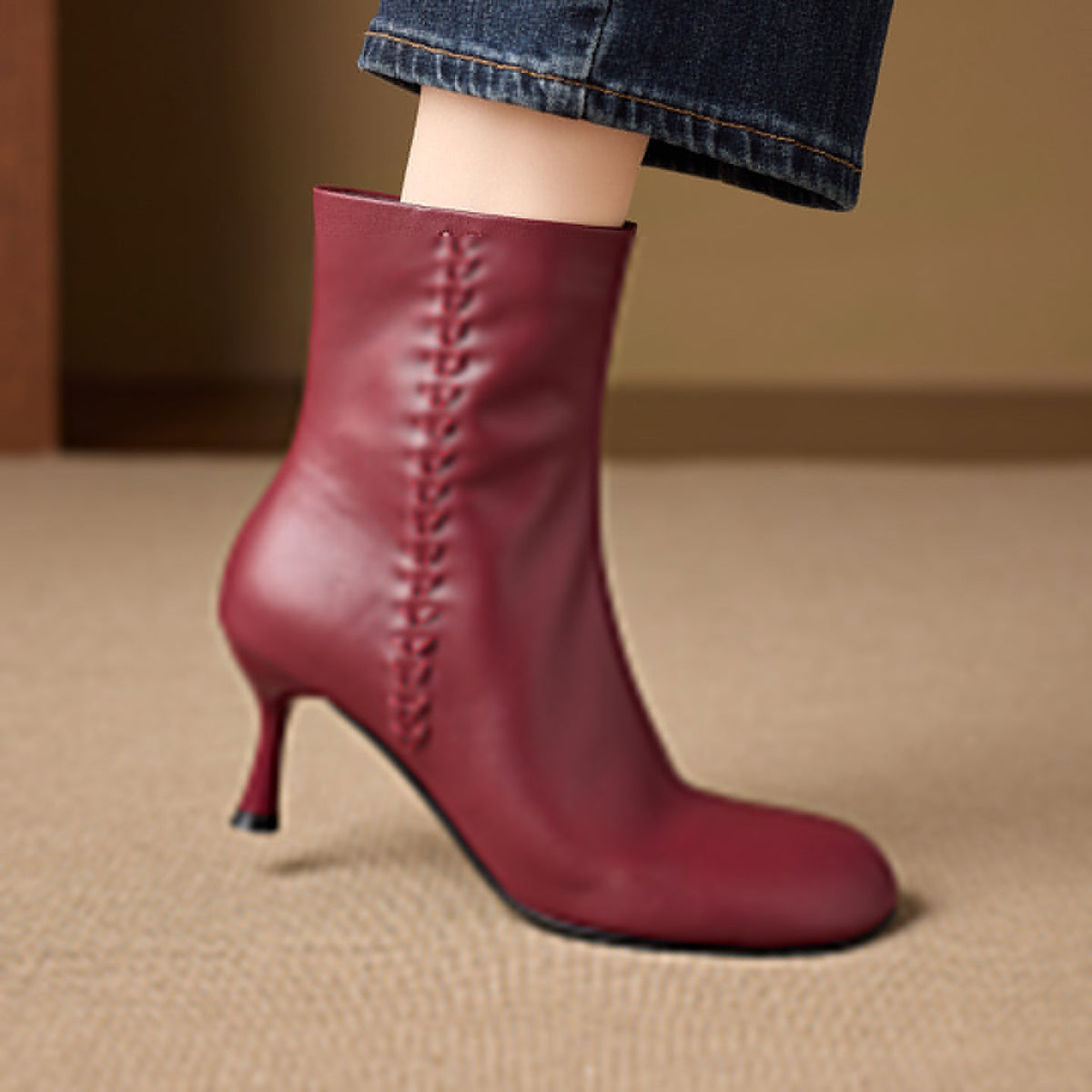 Aylan Stiefeletten mit Stilettoabsatz aus echtem Leder