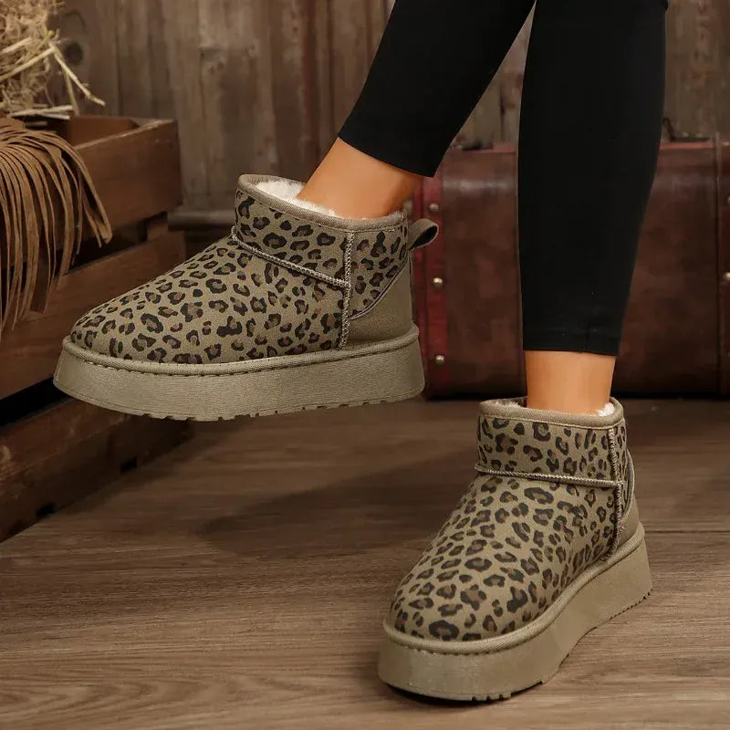 Leopard Vinterstøvletter