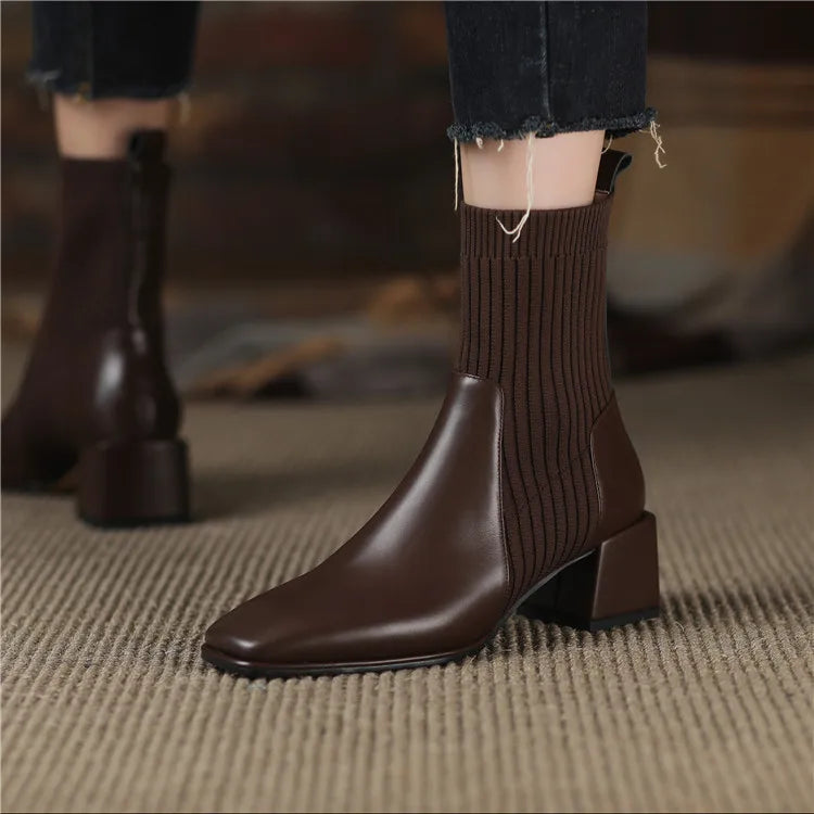 BOTINS EM MALHA AVERAINE
