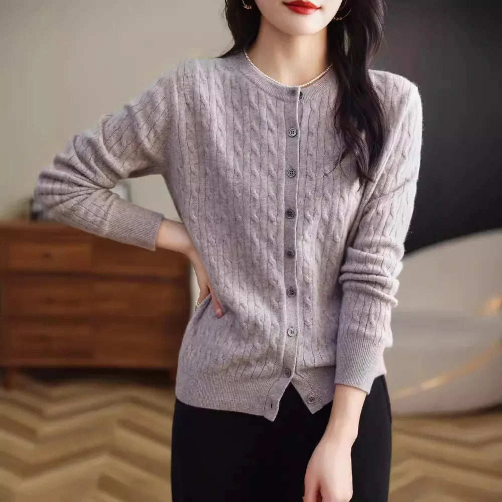 Cardigan en maille torsadée Veronica