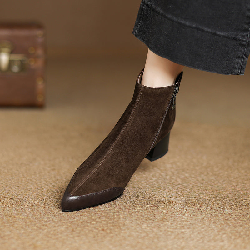 Botins Evie em Camurça Genuína