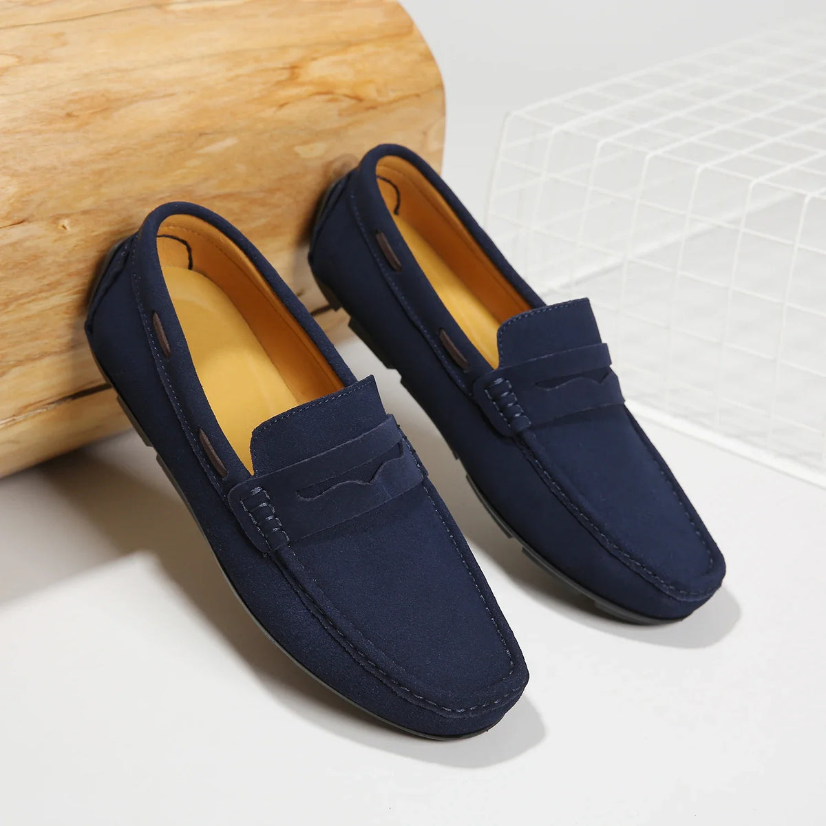 Mocasines Fletro de ante auténtico