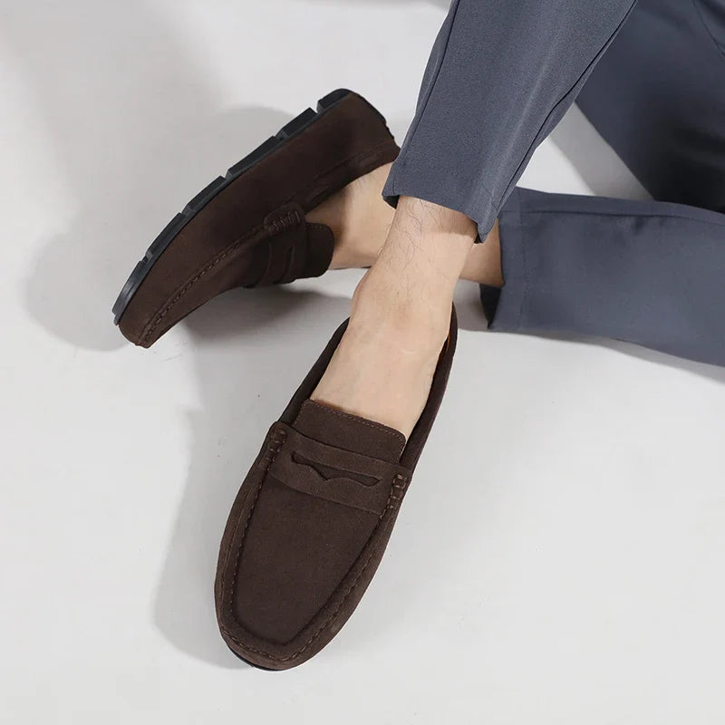 Mocasines Fletro de ante auténtico