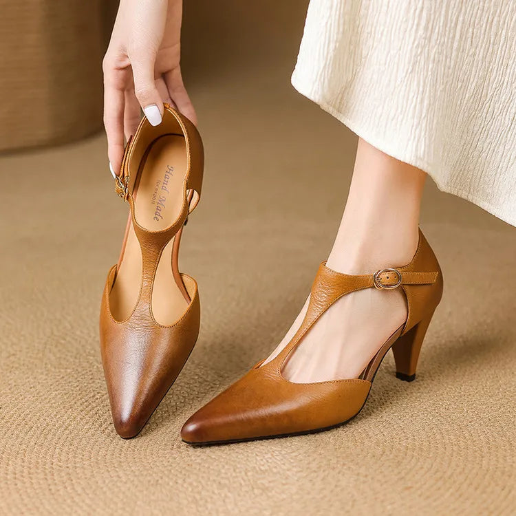 TRIANA GENUINE LEATHER HEELS
