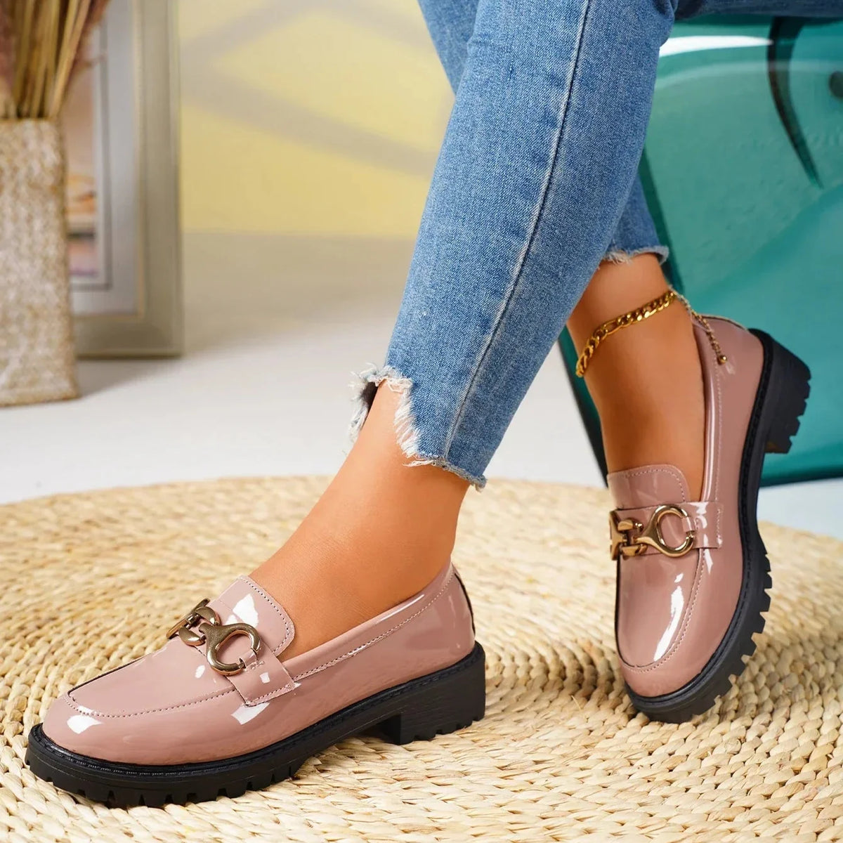 Mocassins Marlis em pele