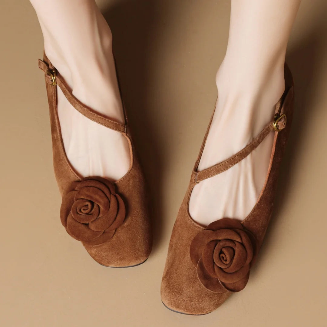 THEORA SUEDE MARY JANE HEELS