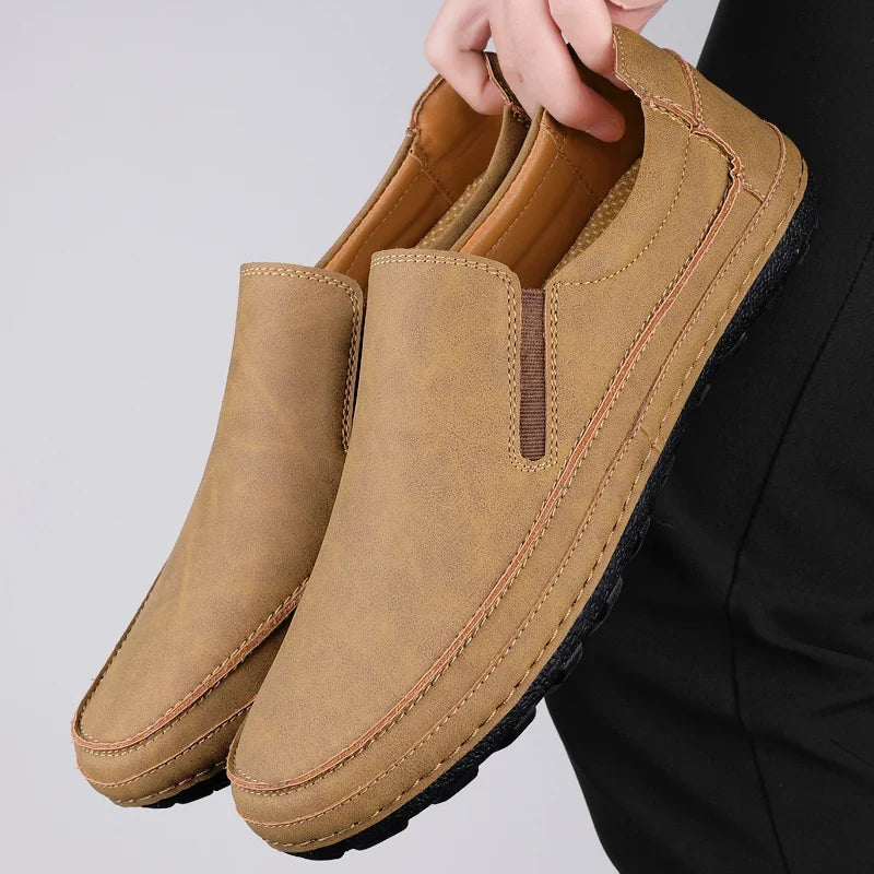 Larvis loafers i ægte læder