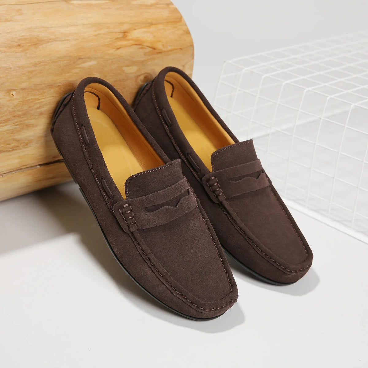 Mocasines Fletro de ante auténtico