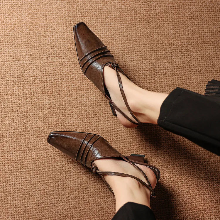 VARENA GENUINE LEATHER HEELS