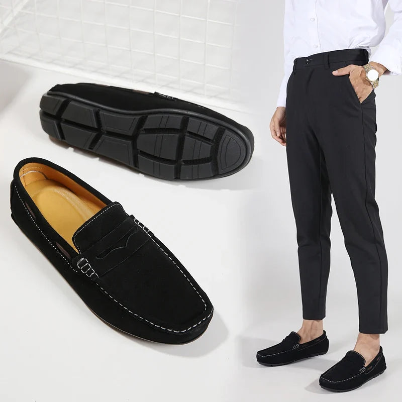 Mocasines Fletro de ante auténtico