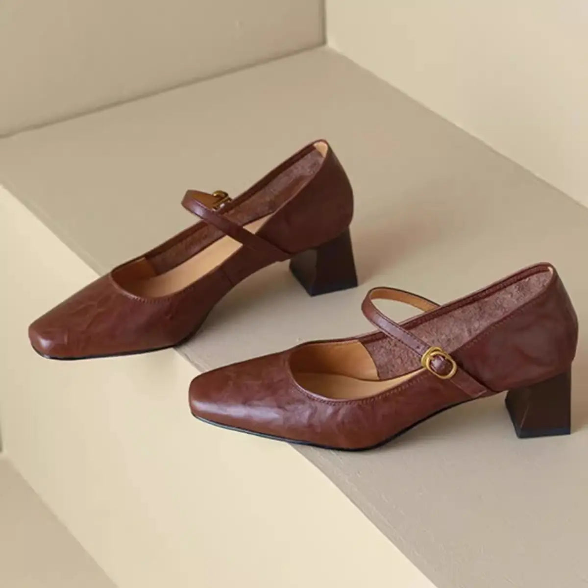 ELARA GENUINE LEATHER HEELS