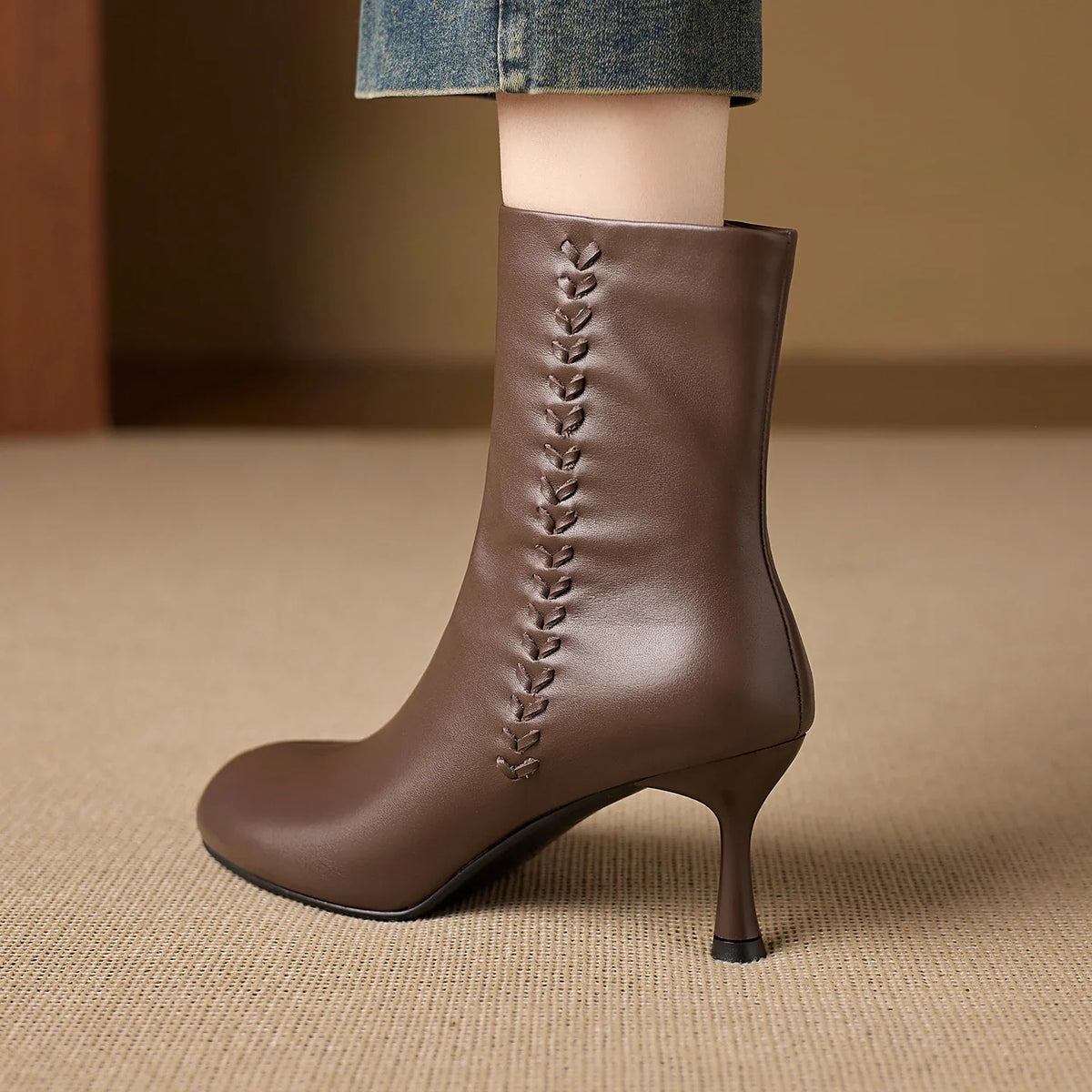 Aylan Stiefeletten mit Stilettoabsatz aus echtem Leder