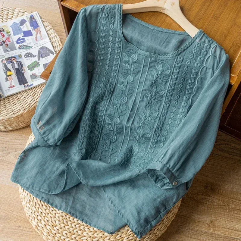 Blusa in lino Maeve