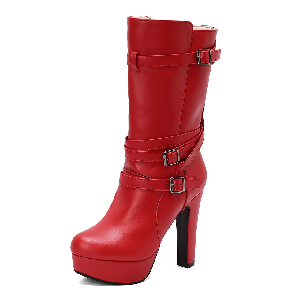 Vivienne Stiefel bis zur Mitte der Wade