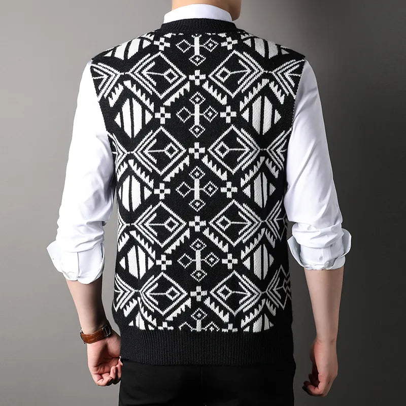 Il gilet da maglione pigro