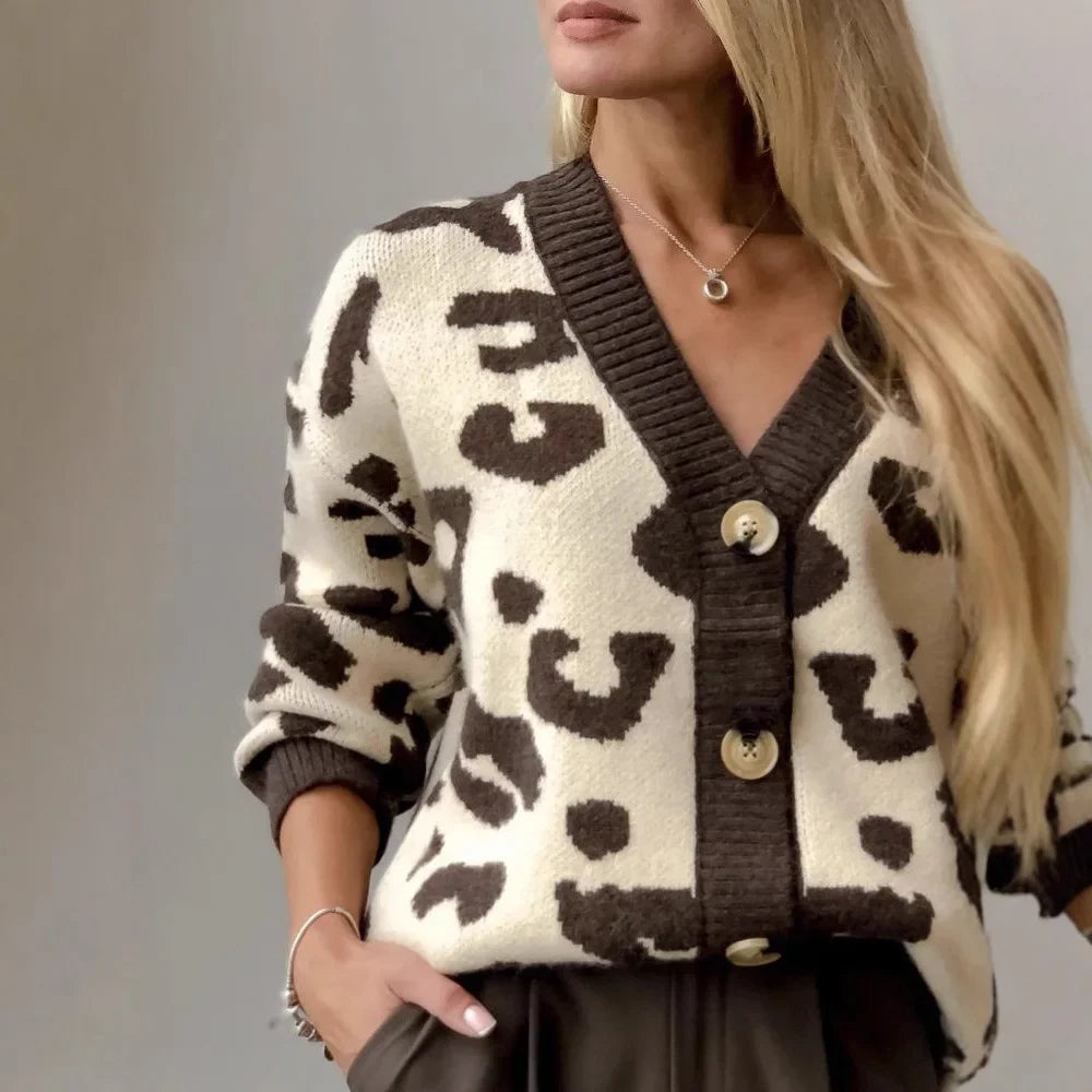 ELISE LEOPARD CARDIGAN
