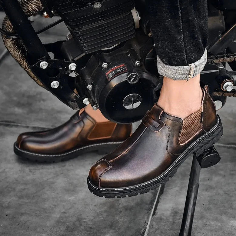 Mocasines de cuero genuino