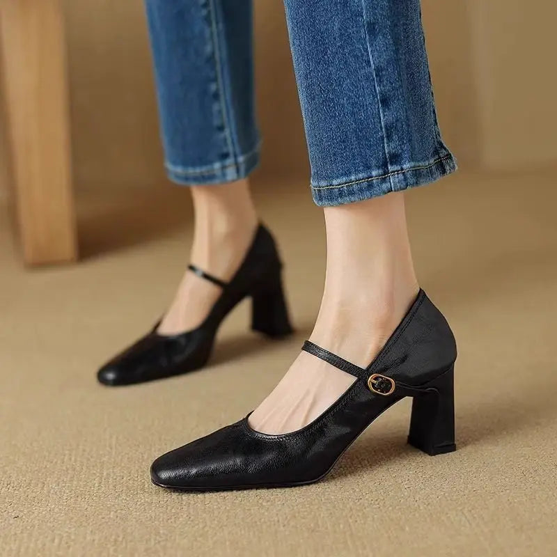 ELARA GENUINE LEATHER HEELS