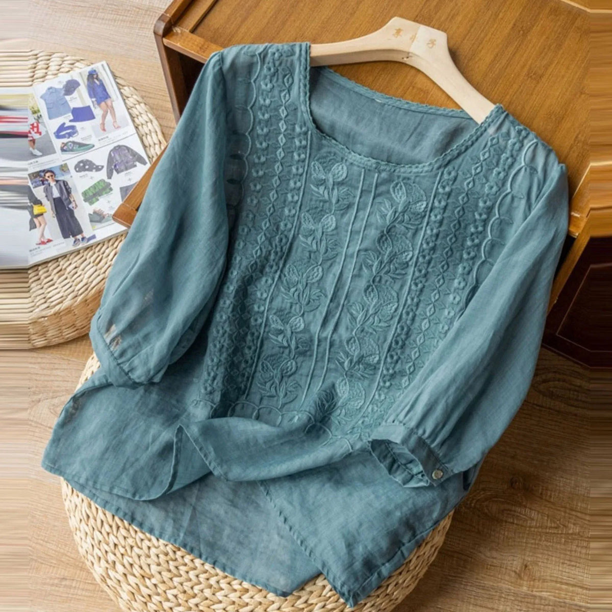 Blusa in lino Élira