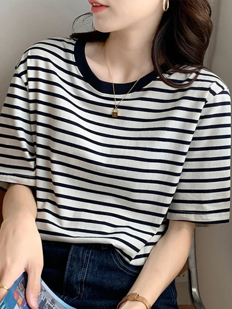 Camicia in cotone a righe Joslyn