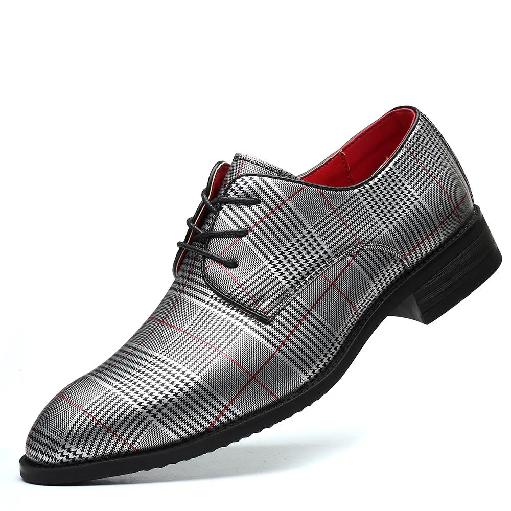 Oxfords Magnus de piel a cuadros