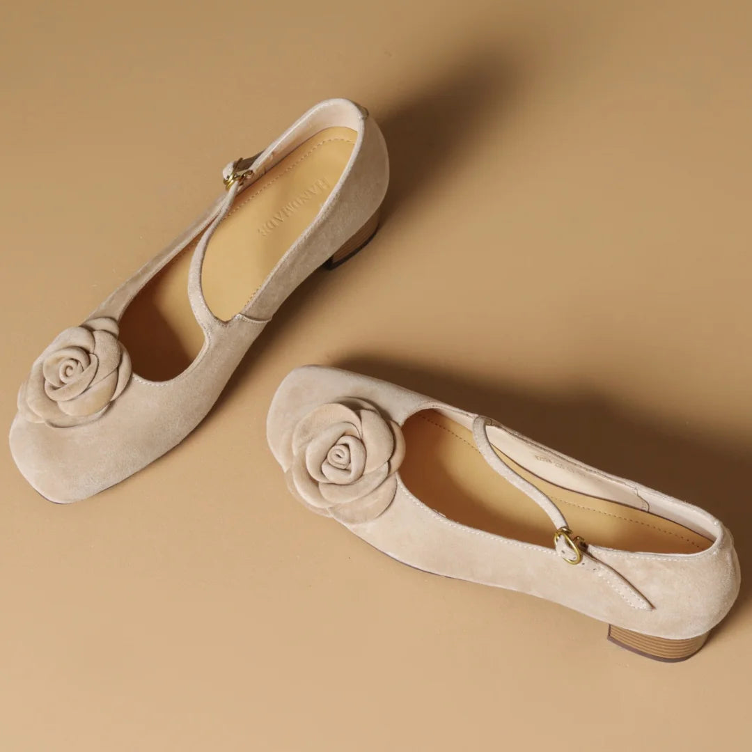 THEORA SUEDE MARY JANE HEELS